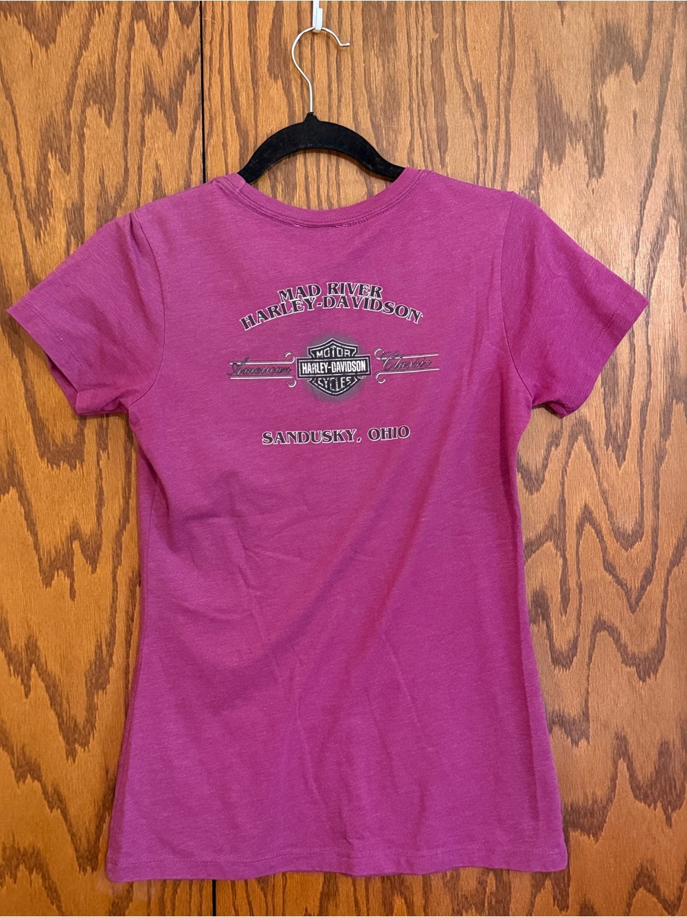 Harley-Davidson Mad River Sandusky Ohio Purple Graphic Tee Size M - Picture 2 of 8